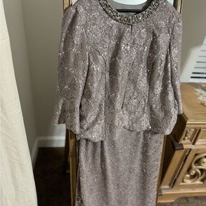 Lilac, true to size, beaded formal wear. Worn only once.